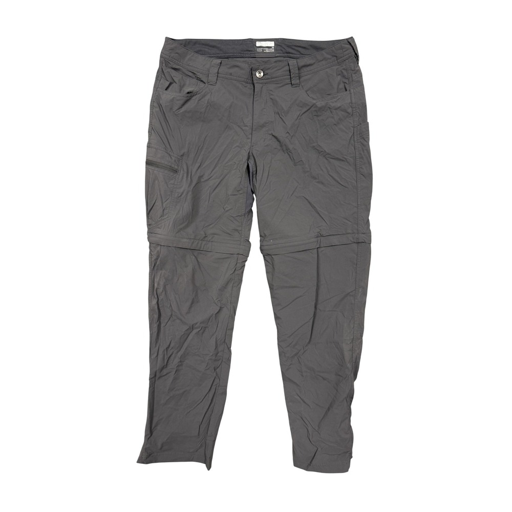 Marmot Pants Mens 36x30 Gray Stretch Convertible Hiking Nylon Zip Pockets H54150